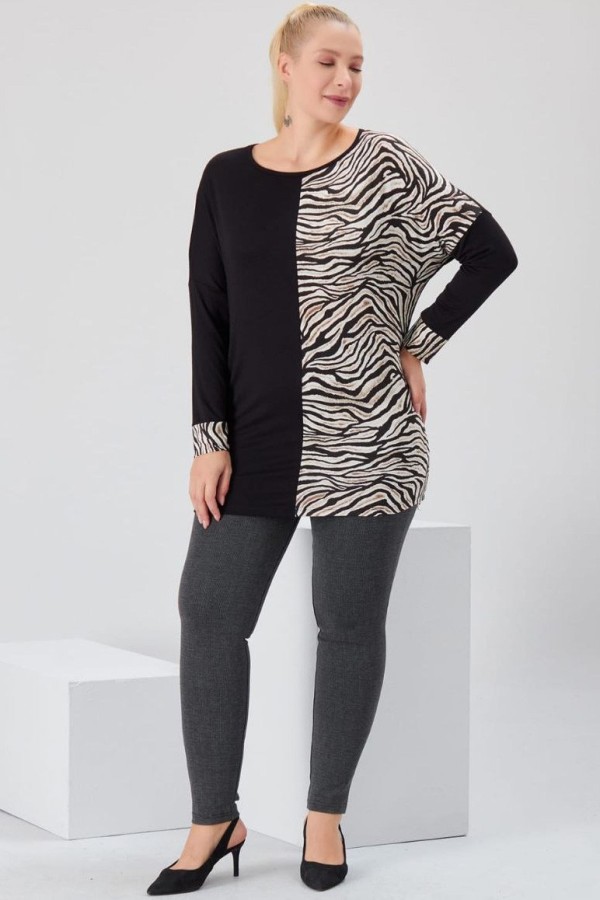 Viskozinė palaidinė ilgomis rankovėmis