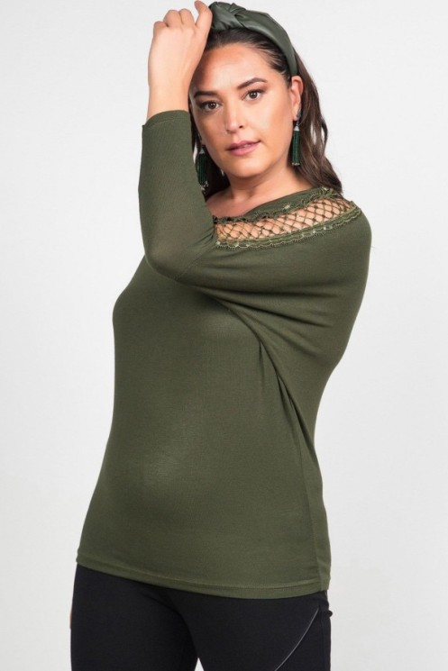 Haki spalvos palaidinė iš viskozės 2