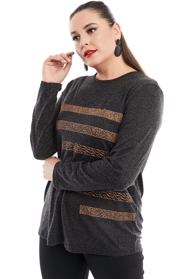 Patogi basic stiliaus palaidinė ilgomis rankovėmis