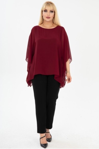 Puošni plazdanti palaidinė moterims