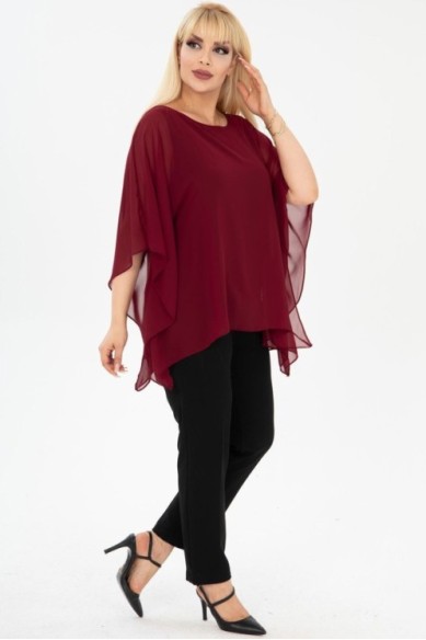 Puošni plazdanti palaidinė moterims