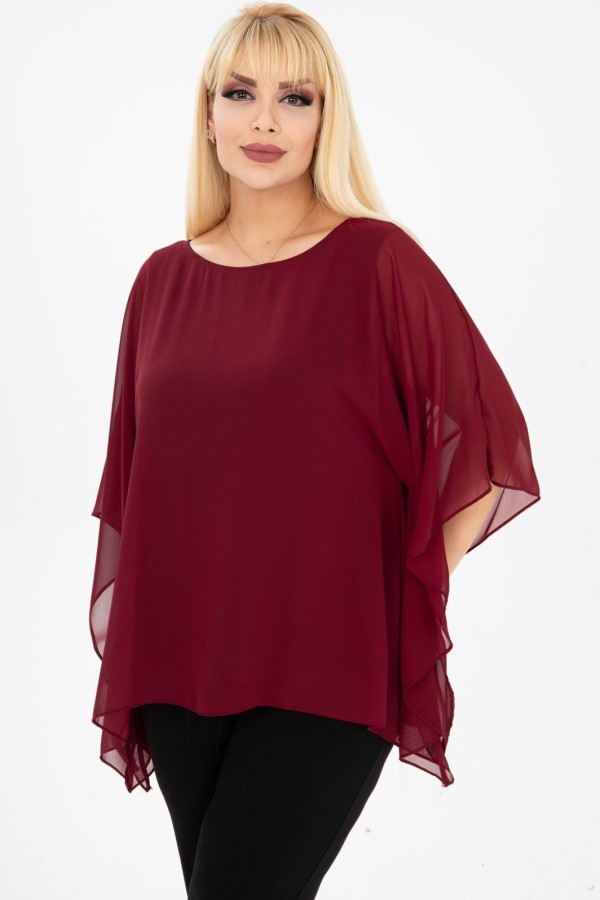 Puošni plazdanti palaidinė moterims