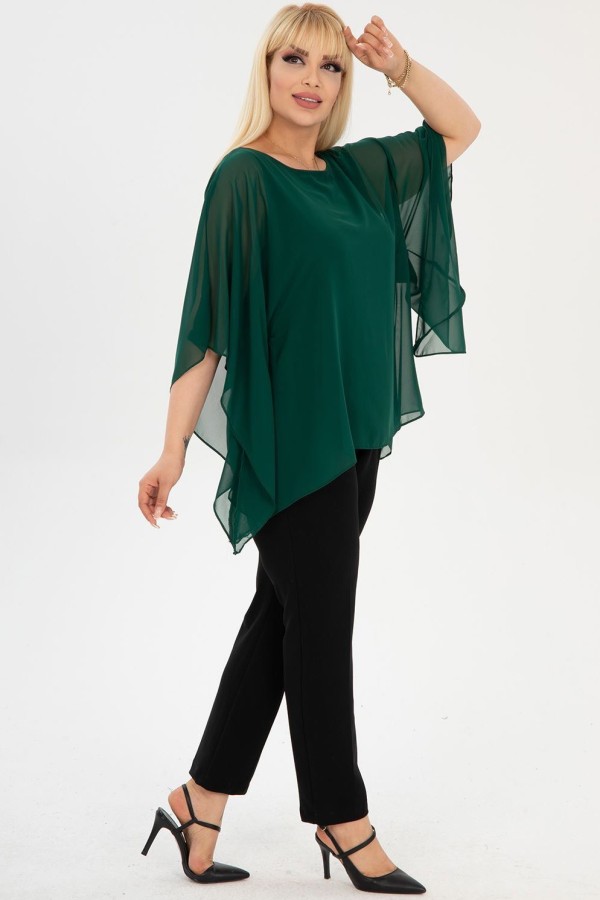 Puošni žalia palaidinė moterims