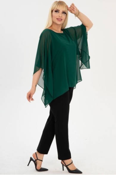 Puošni žalia palaidinė moterims