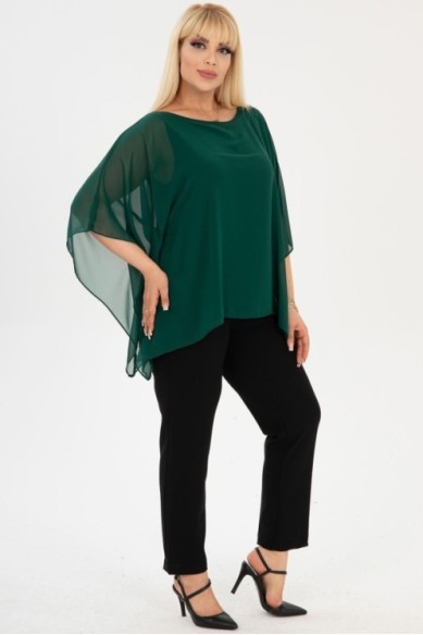 Puošni žalia palaidinė moterims