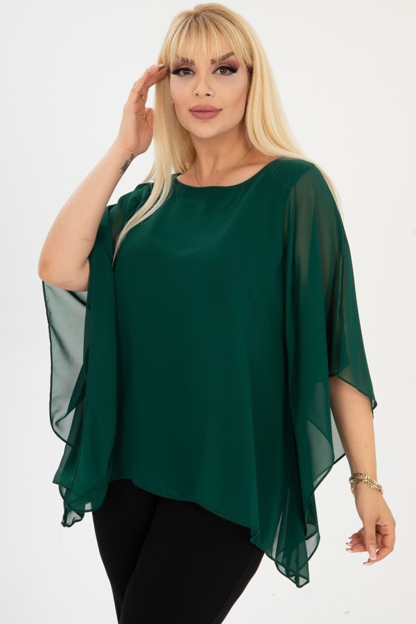 Puošni žalia palaidinė moterims