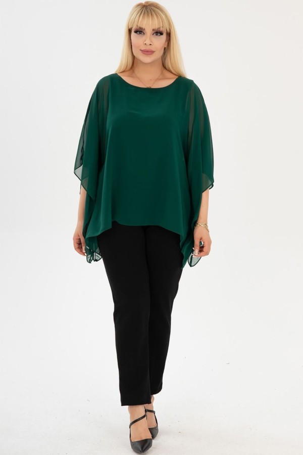 Puošni žalia palaidinė moterims