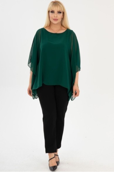 Puošni žalia palaidinė moterims