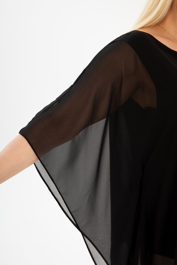 Proginė juoda palaidinė moterims