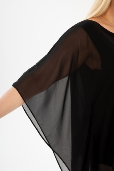 Proginė juoda palaidinė moterims