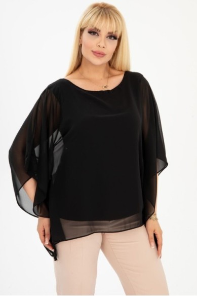 Proginė juoda palaidinė moterims