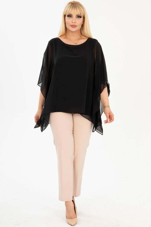 Proginė juoda palaidinė moterims