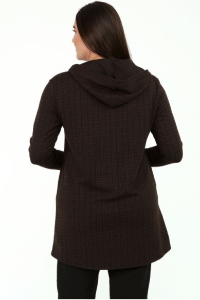 Užtraukiamas moterų džemperis su kišenėmis