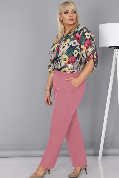 Klasikinės moteriškos kelnės su užtrauktuku