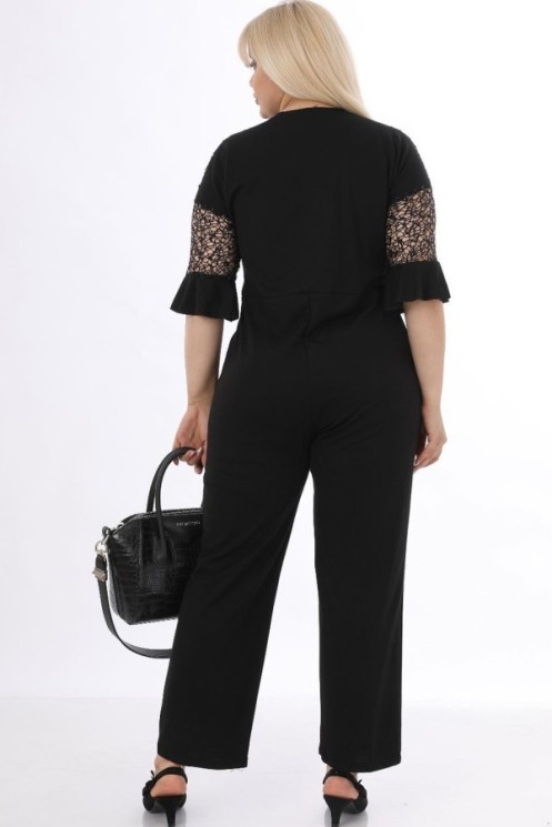 Juodas kombinezonas su nėriniais 2