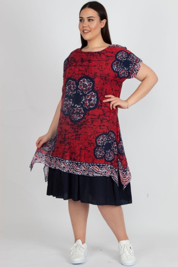 Dvisluoksnė suknelė iš natūralios medvilnės