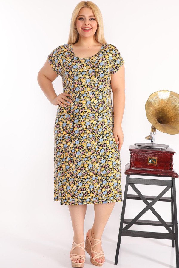 Gėlėta suknelė vasarai