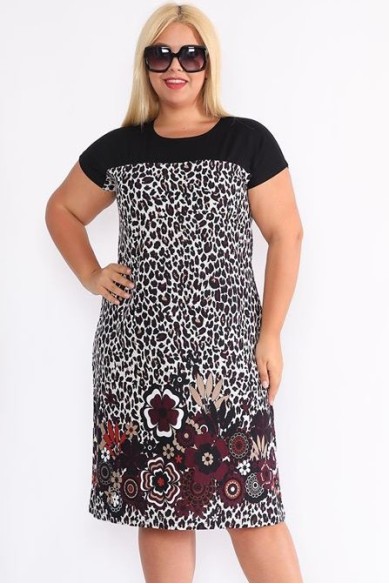 Lengva medvilnės suknelė su raštais