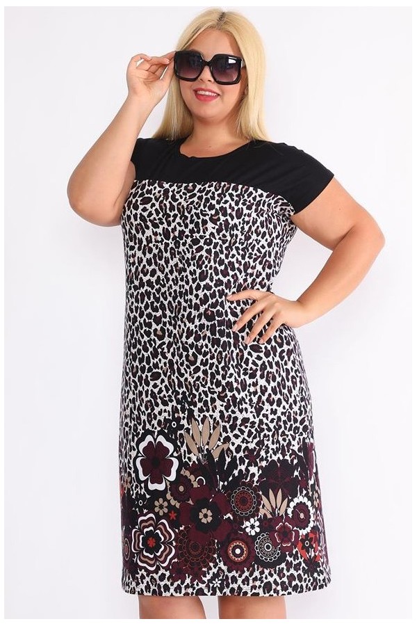 Lengva medvilnės suknelė su raštais