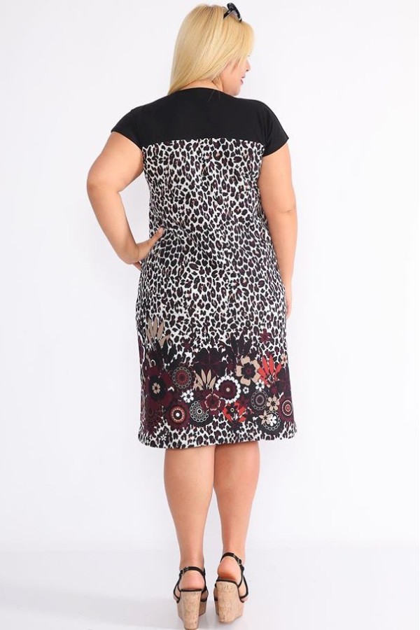 Lengva medvilnės suknelė su raštais