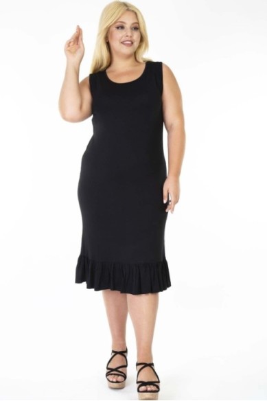 Juoda suknelė be rankovių