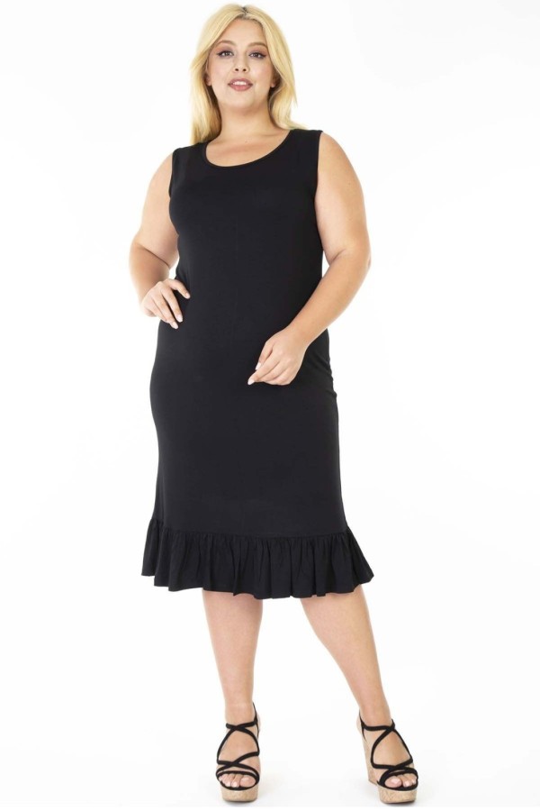 Juoda suknelė be rankovių