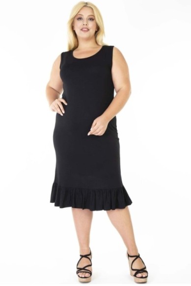 Juoda suknelė be rankovių