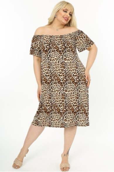 Gyvūnų kailio rašto suknelė vasarai