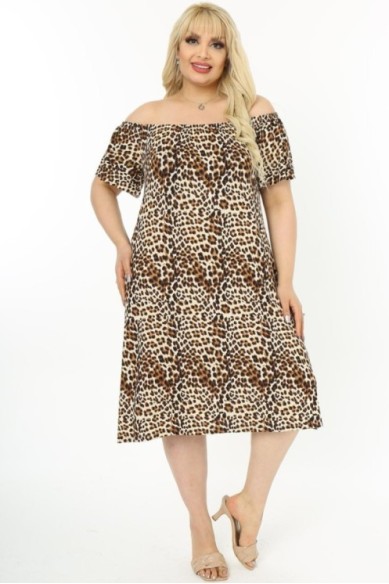 Gyvūnų kailio rašto suknelė vasarai