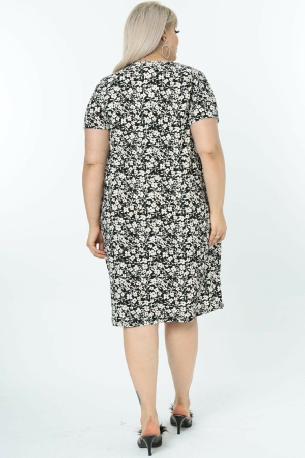 Gėlėta baliono formos suknelė