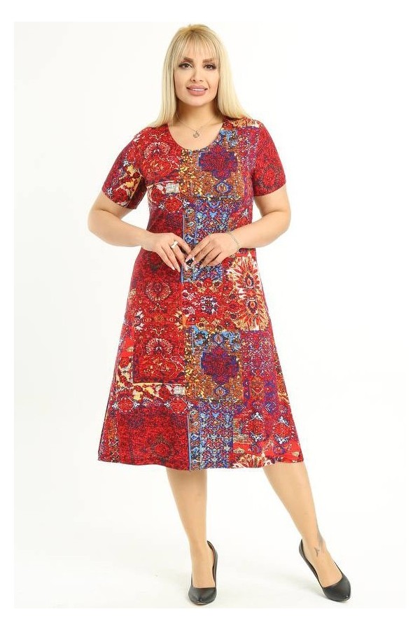 Marga suknelė su raštais