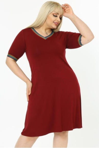 Bordinė suknelė trumpomis rankovėmis