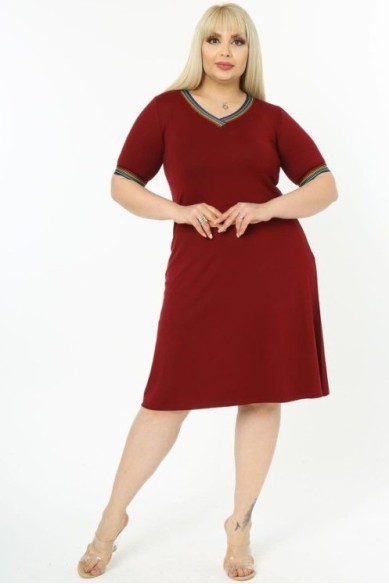 Bordinė suknelė trumpomis rankovėmis