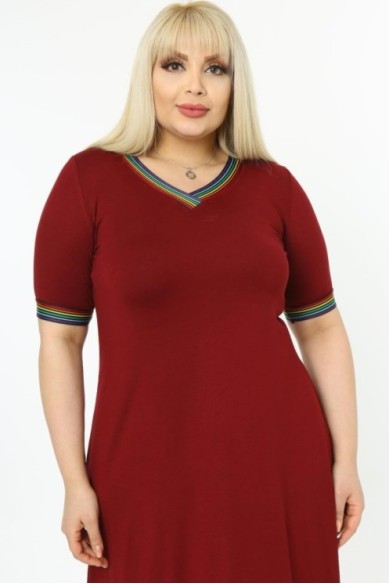 Bordinė suknelė trumpomis rankovėmis