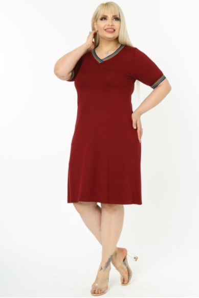 Bordinė suknelė trumpomis rankovėmis