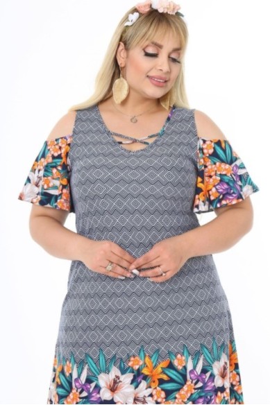 Marga vasarinė suknelė su prakarpomis