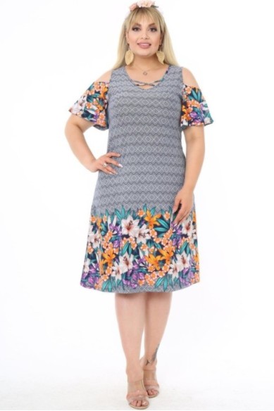 Marga vasarinė suknelė su prakarpomis