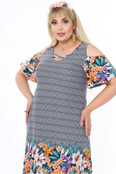 Marga vasarinė suknelė su prakarpomis