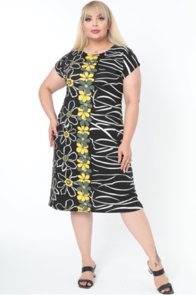 Paprasta gėlėta suknelė