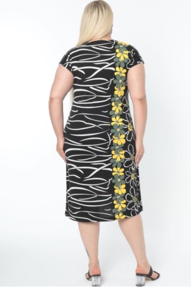 Paprasta gėlėta suknelė