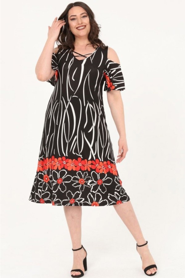 Elegantiška suknelė su raštais