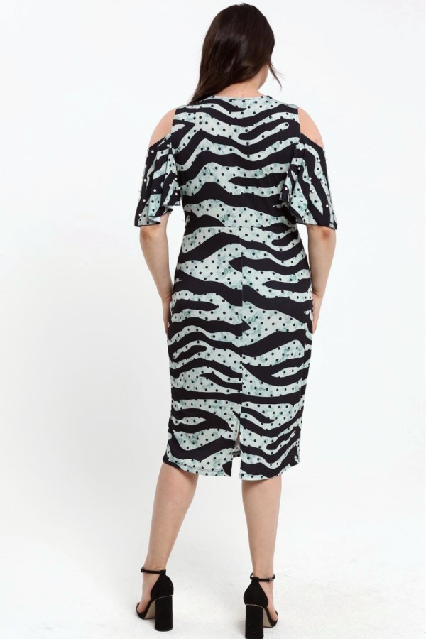 Puošni mėtų spalvos suknelė