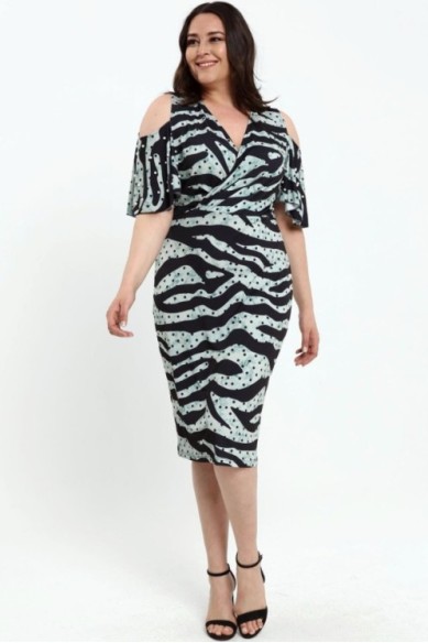 Puošni mėtų spalvos suknelė