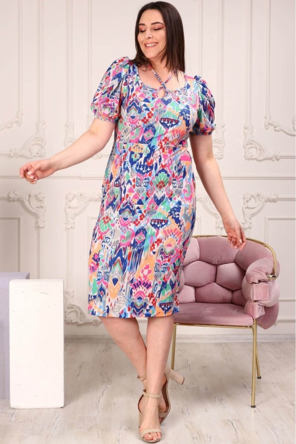 Daugiaspalvė moterų suknelė laisvalikiui