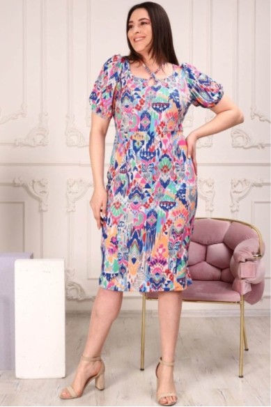 Daugiaspalvė moterų suknelė laisvalikiui