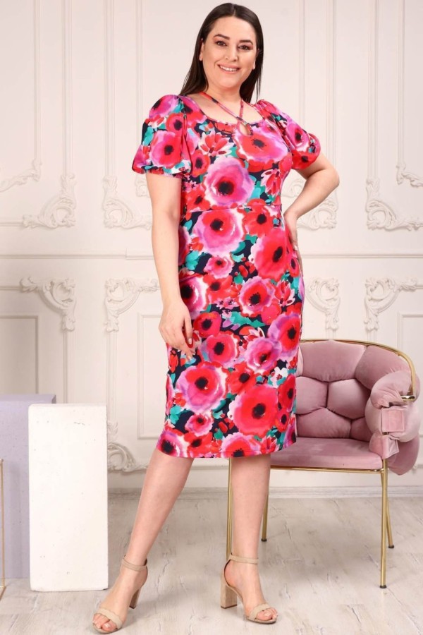 Stilinga ryšskių spalvų suknelė