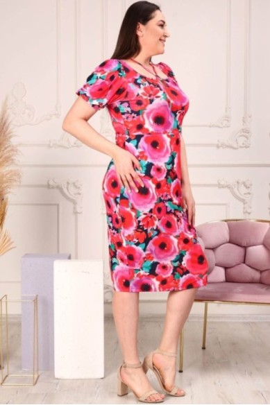 Stilinga ryšskių spalvų suknelė