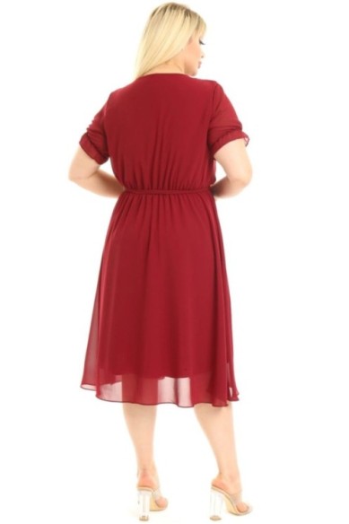 Bordinė suknelė trumpomis rankovėmis