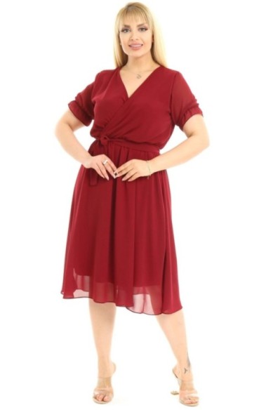 Bordinė suknelė trumpomis rankovėmis