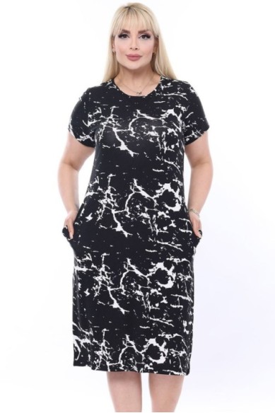 Laisvalaikio suknelė trumpomis rankovėmis